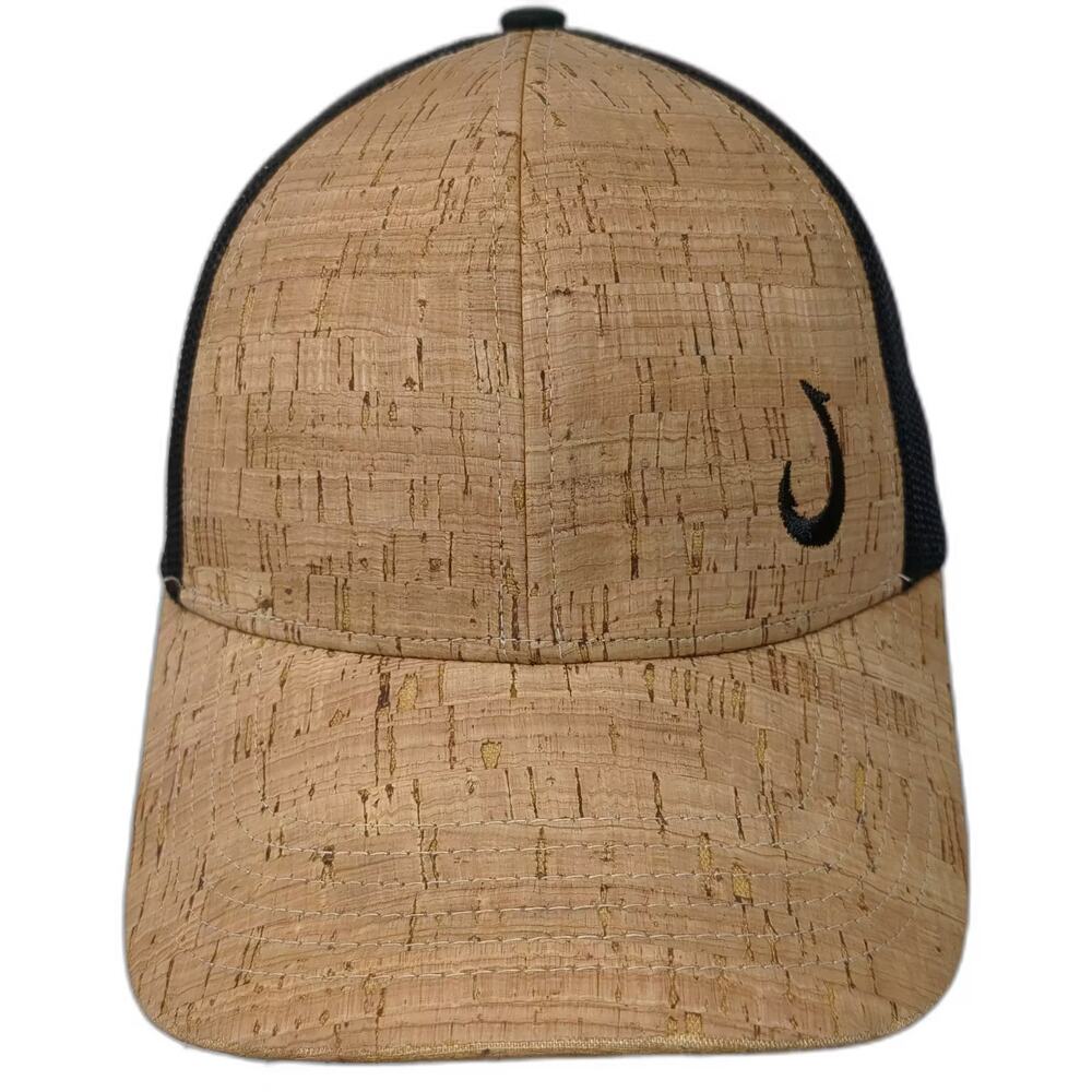 808 Clothing Co. Trucker Hat Brown Black One Size Cork Fishhook Maui Hawaii Hat